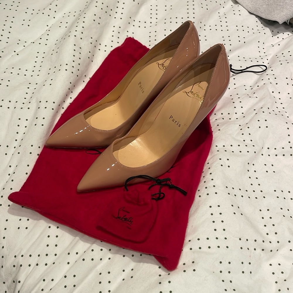 COPY - Beige nude Christian louboutins Kate 100ml heel size 8